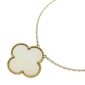 Van Cleef & Arpels Magic Alhambra Mother Of Pearl Necklace Au750 18K YG Yellow
